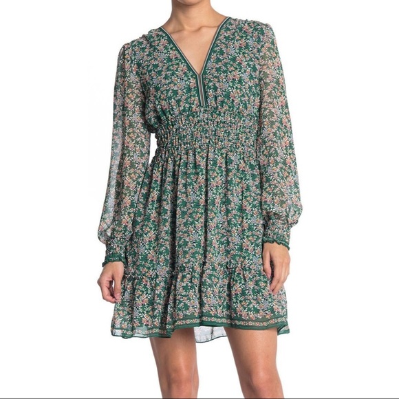 Max Studio Dresses & Skirts - Floral-Print Smocked Mini Dress